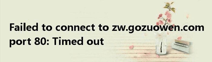 无法连接到 zw.gozuowe